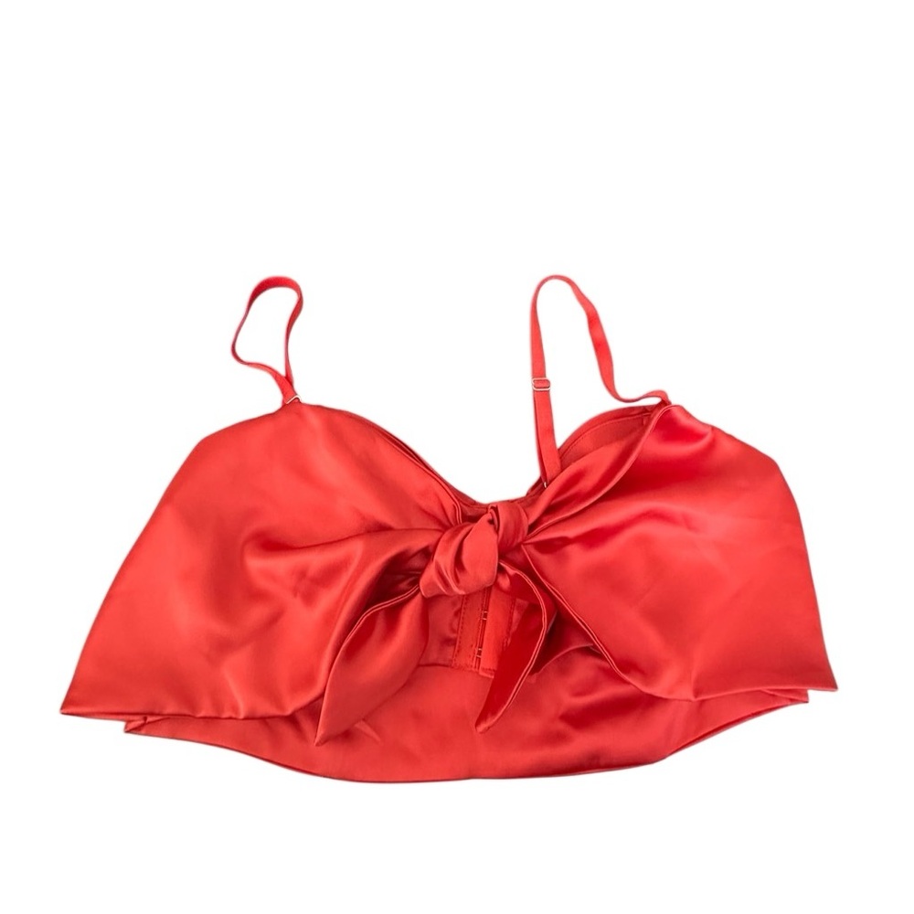 Target Red Satin Bow Bralette